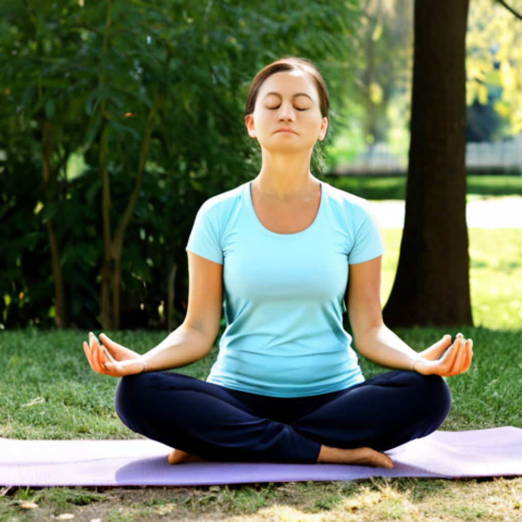 Mindful Meditation**
"A professional woman in a comfortable, fully clothed yoga outfit, sitting in a serene park setting, meditating with eyes closed, sunlight filtering through the trees, safe for work, appropriate content, perfect anatomy, natural pose, professional photography, high quality, fully clothed, modest clothing, family-friendly, calm expression, well-formed hands, proper finger count, natural body proportions."
**