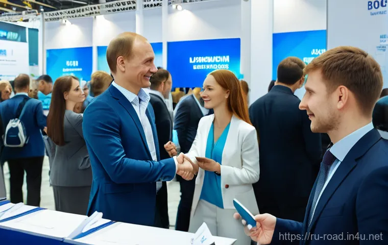 도로교통사 경력직 연봉 상승 사례 - A dynamic scene featuring a group of diverse Russian professionals, including men and women of vario...