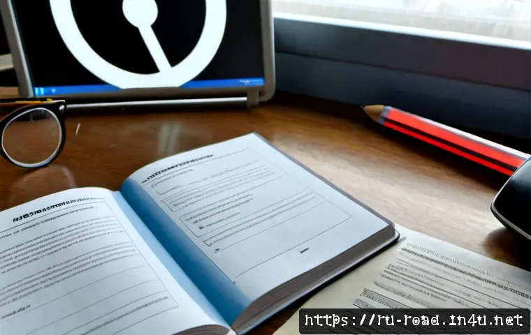 Home 30 도로교통사 필기시험 기출문제 해설 - Photorealistic Russian driving theory exam preparation scene, mature learner seated at a clean woode...